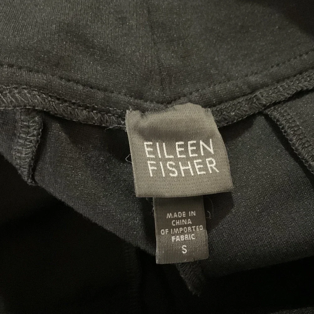 EILEEN FISHER Black Straight Leg Dress Pants Women's Size S